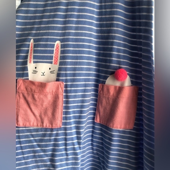 Cat & Jack Striped Bunny Dress Size 6/6X - Picture 2 of 5